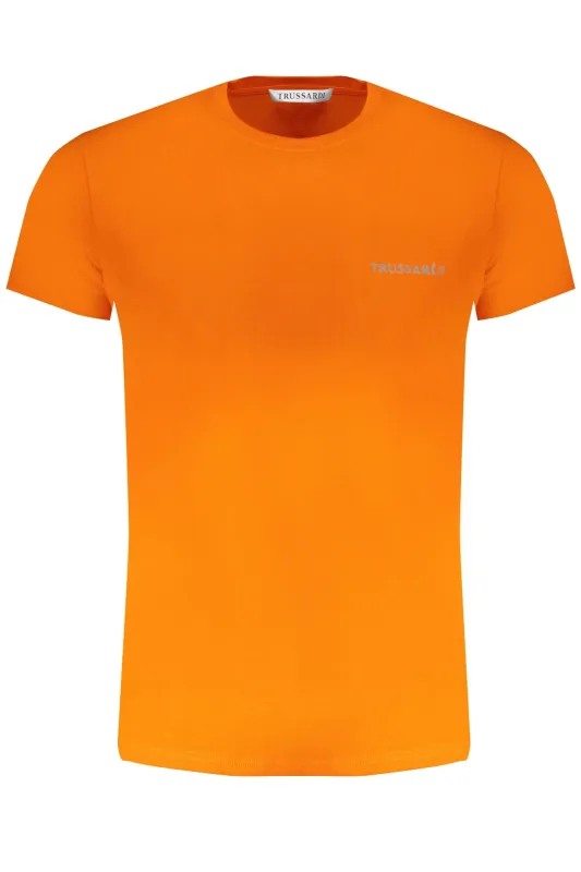 TRUSSARDI MEN S SHORT SLEEVE T-SHIRT ORANGE made by Trussardi