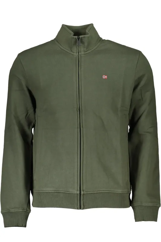 NAPAPIJRI MEN S GREEN ZIP SWEATSHIRT sold by Siebentaschen
