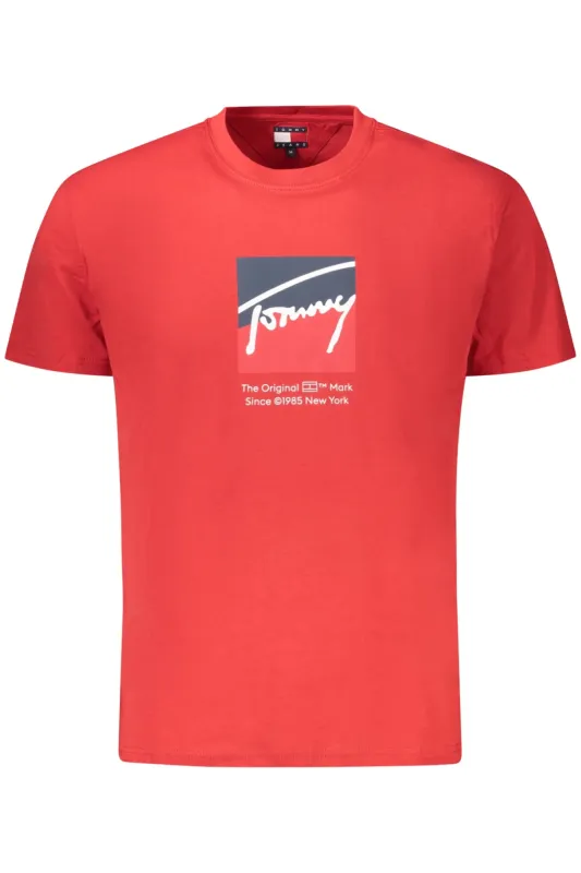 TOMMY HILFIGER MEN S SHORT-SLEEVED T-SHIRT, RED sold by Siebentaschen