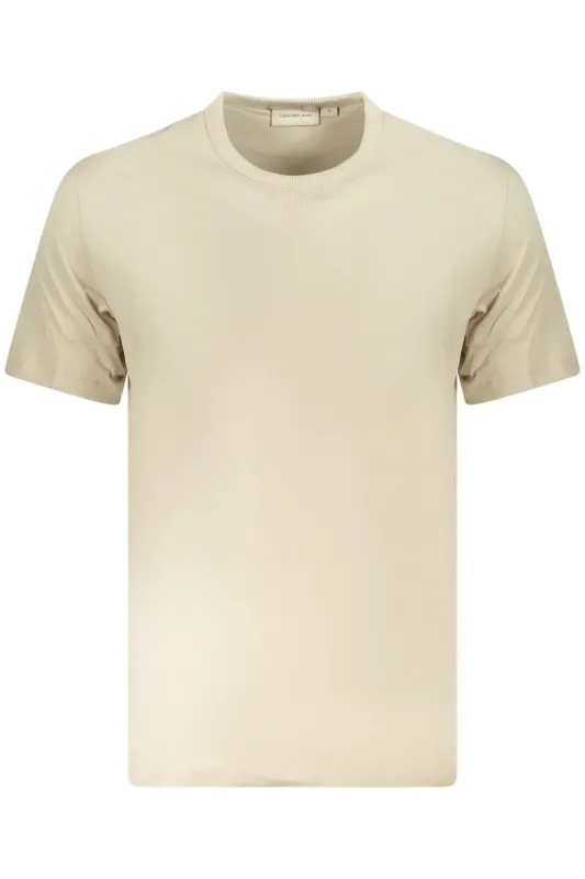 CALVIN KLEIN SHORT SLEEVE T-SHIRT MEN BEIGE made by Calvin Klein