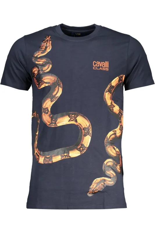 CAVALLI CLASS MEN S SHORT SLEEVED T-SHIRT BLUE made by Siebentaschen