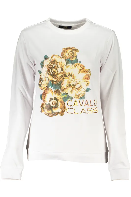 CAVALLI CLASS WOMEN S WHITE SWEATSHIRT WITHOUT ZIP sold by Siebentaschen