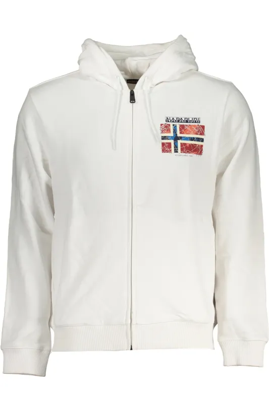 NAPAPIJRI MEN S WHITE ZIP SWEATSHIRT sold by Siebentaschen