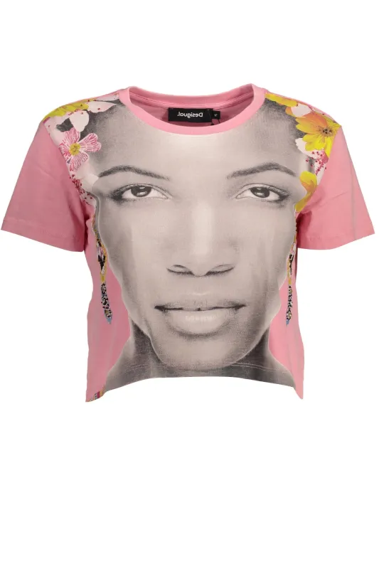 DESIGUAL WOMEN S SHORT SLEEVE T-SHIRT PINK sold by Siebentaschen