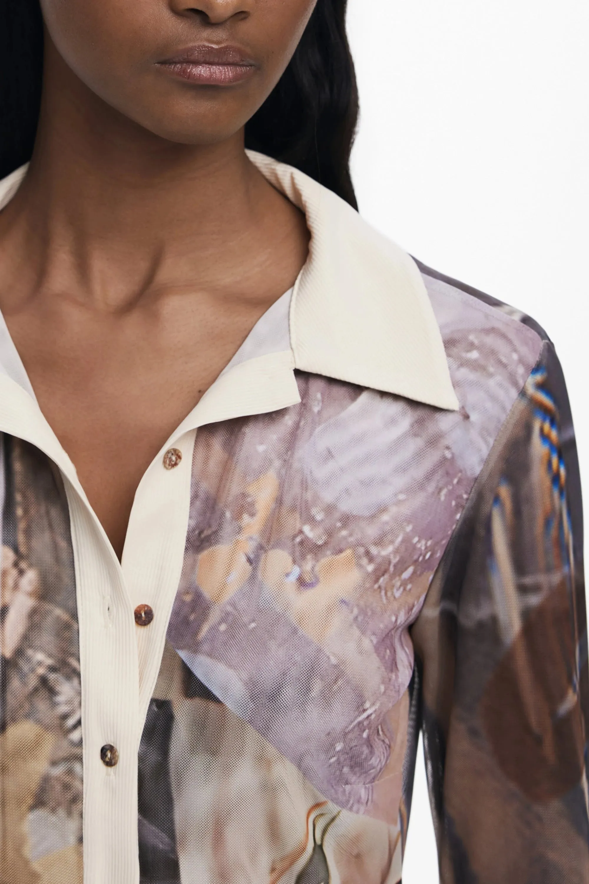 DESIGUAL WOMEN S LONG-SLEEVED SHIRT, BEIGE sold by Siebentaschen product image thumbnail 3