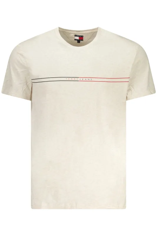 TOMMY HILFIGER SHORT SLEEVE T-SHIRT MEN BEIGE made by Tommy Hilfiger