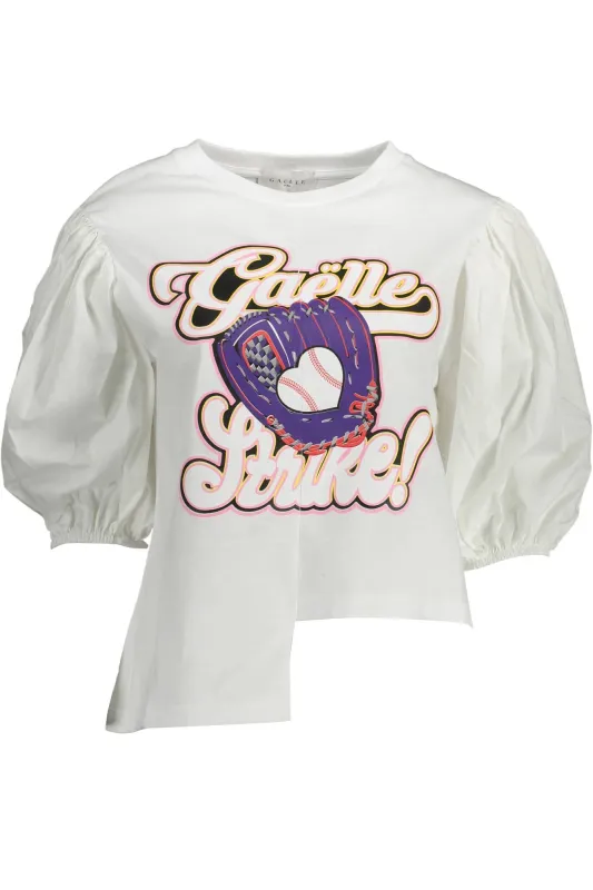 GAELLE PARIS T-SHIRT 3/4 SLEEVES WOMAN WHITE made by Siebentaschen