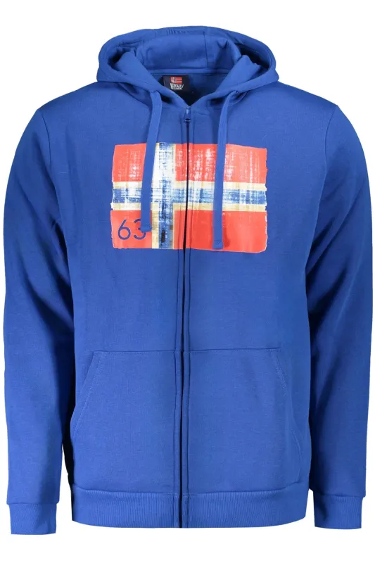 NORWAY 1963 MEN S BLUE ZIP-UP SWEATSHIRT sold by Siebentaschen