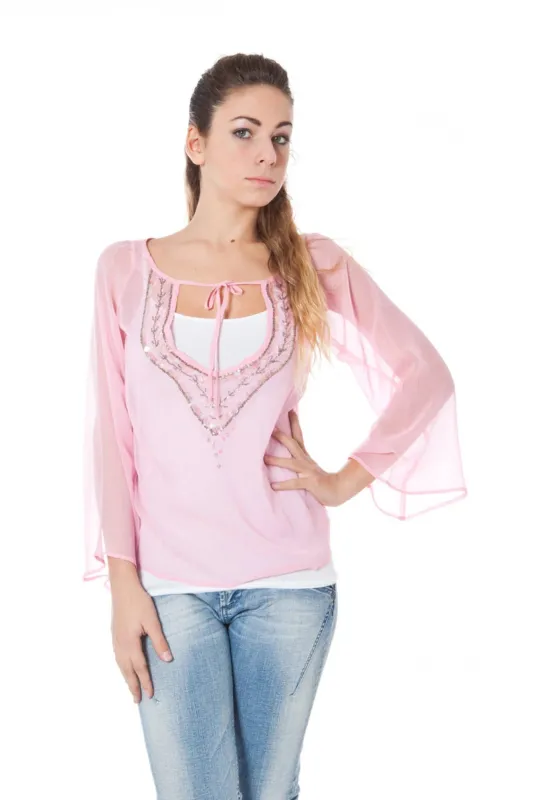 PHARD LONG SLEEVE T-SHIRT WOMEN PINK made by Siebentaschen