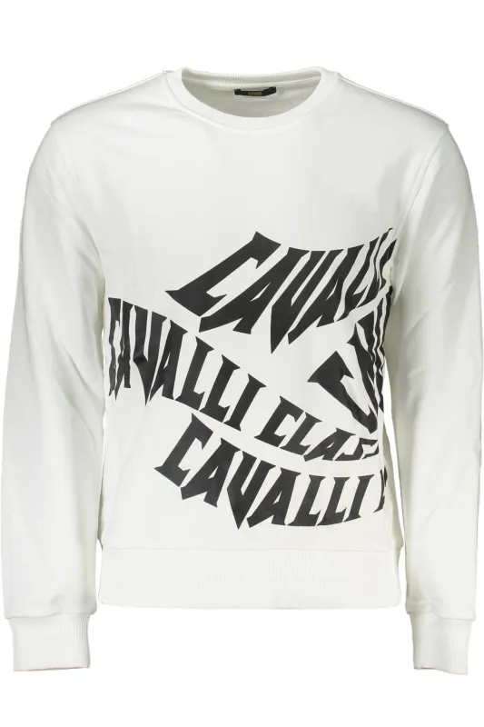 CAVALLI CLASS SWEATSHIRT WITHOUT ZIP MEN WHITE made by Siebentaschen