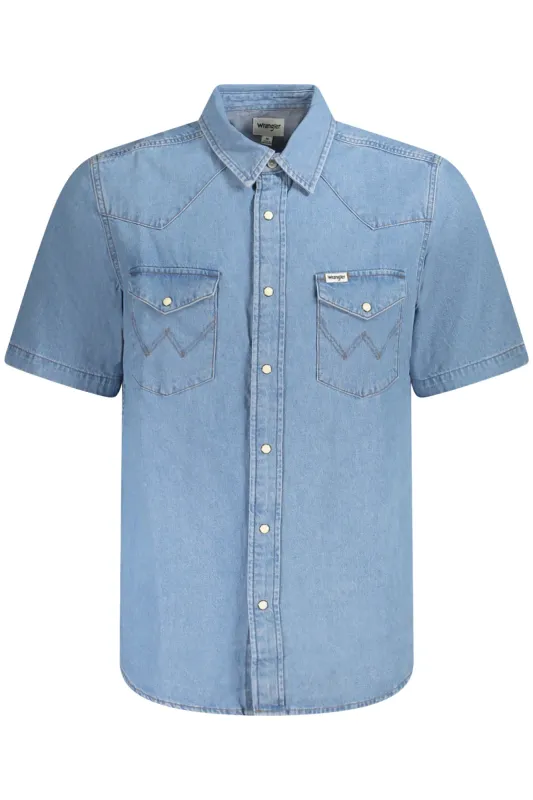 WRANGLER SHORT SLEEVE SHIRT MEN BLUE sold by Siebentaschen