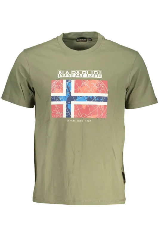 NAPAPIJRI GREEN MEN S SHORT SLEEVE T-SHIRT sold by Siebentaschen