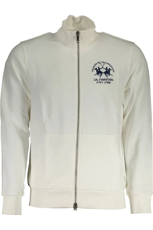 LA MARTINA MEN S WHITE ZIP-UP SWEATSHIRT sold by Siebentaschen