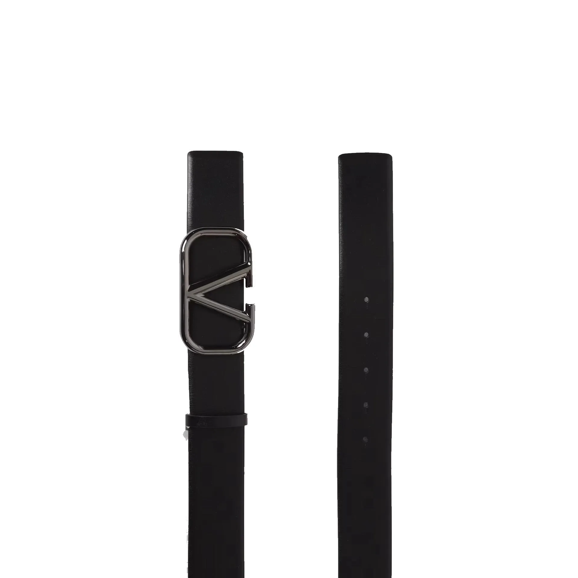 Valentino Garavani VLogo Signature Leather Belt – Black – Mens Belt sold by Siebentaschen product image thumbnail 2