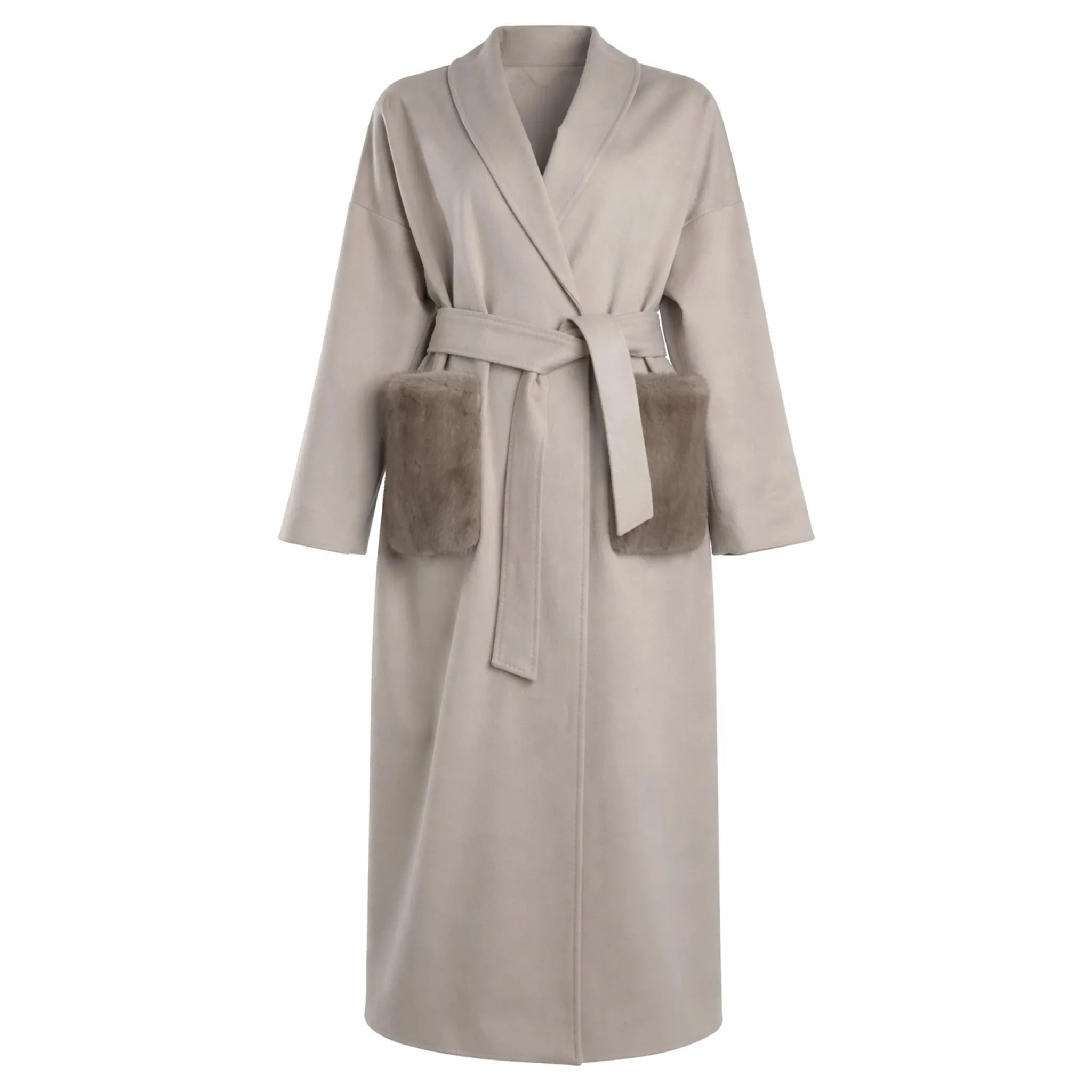 Loro Piana Fabric Coats Beige Woman sold by Siebentaschen