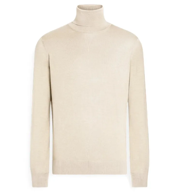 Emilio Romanelli Sweaters Beige Man made by Siebentaschen