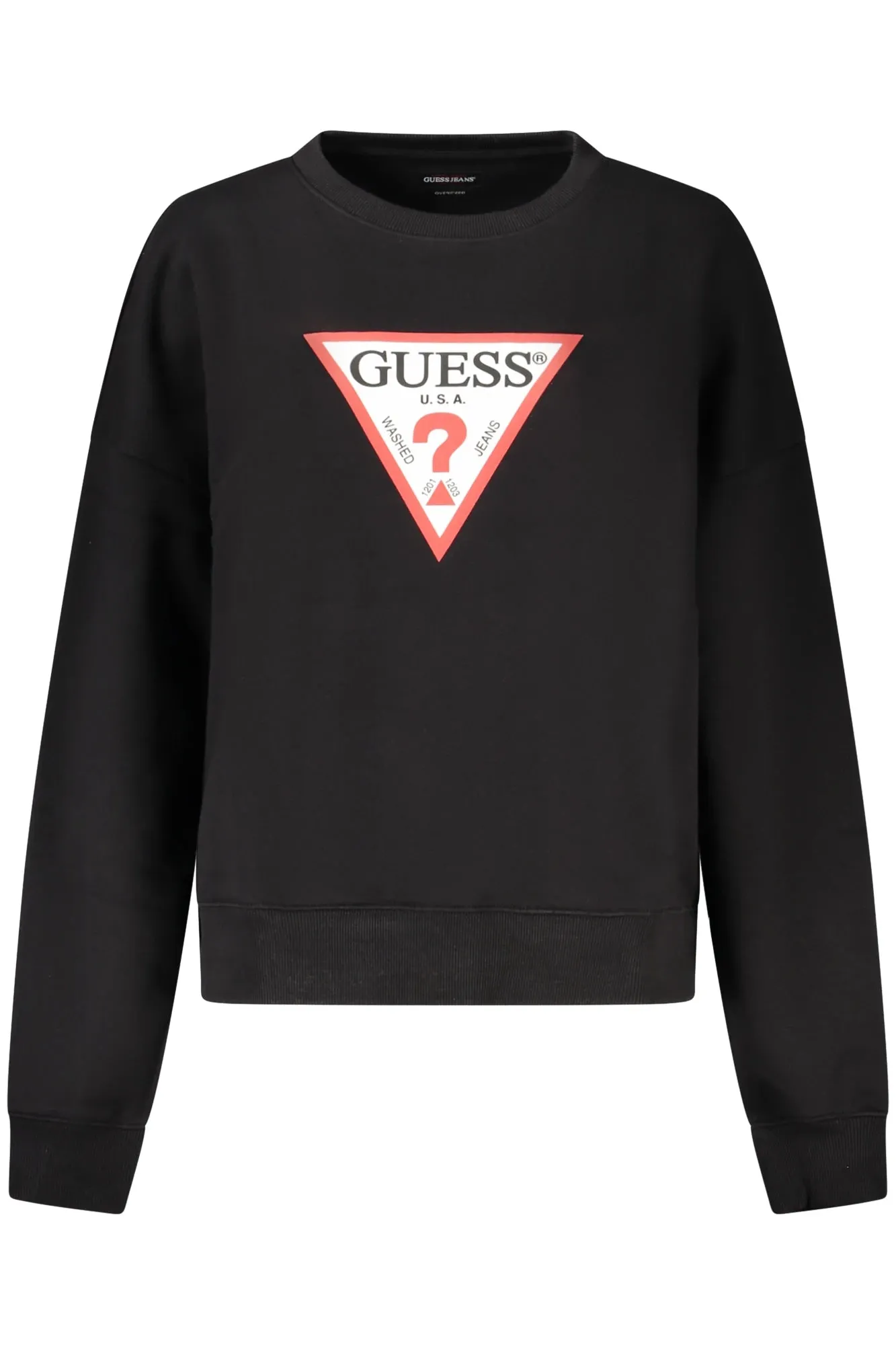 GUESS JEANS SWEATSHIRT WITHOUT ZIP WOMEN BLACK sold by Siebentaschen