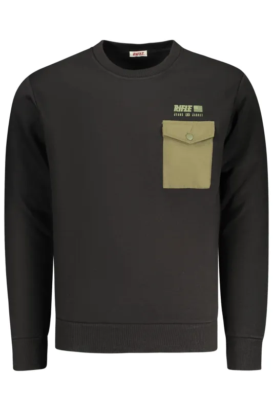 RIFLE MEN S BLACK ZIP-UP SWEATSHIRT sold by Siebentaschen