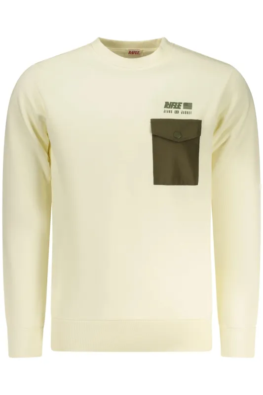 RIFLE MEN S ZIP-UP SWEATSHIRT WHITE sold by Siebentaschen
