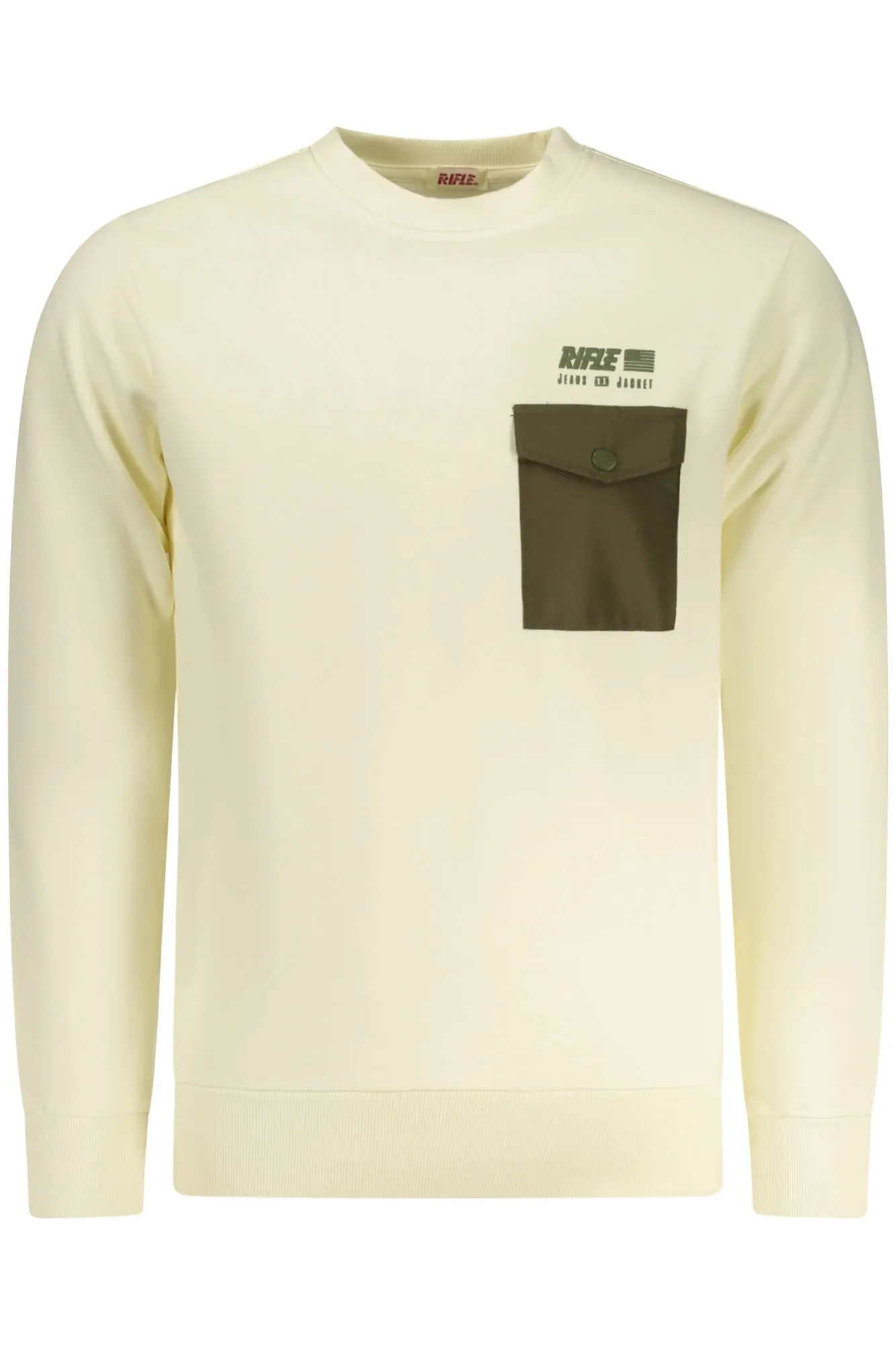 RIFLE MEN S ZIP-UP SWEATSHIRT WHITE sold by Siebentaschen