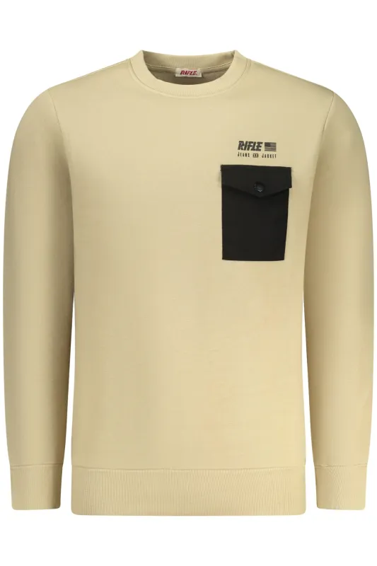 RIFLE MEN S ZIP-UP SWEATSHIRT BEIGE sold by Siebentaschen