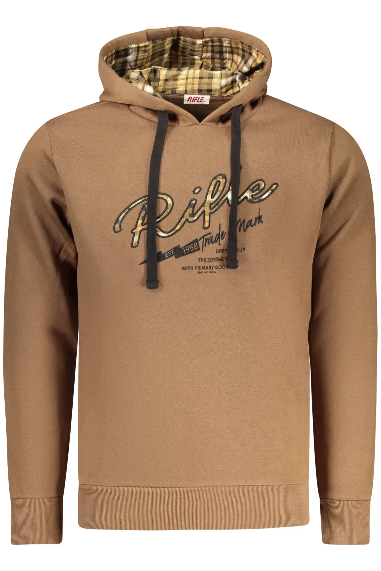 RIFLE MEN S ZIP-UP SWEATSHIRT BROWN sold by Siebentaschen
