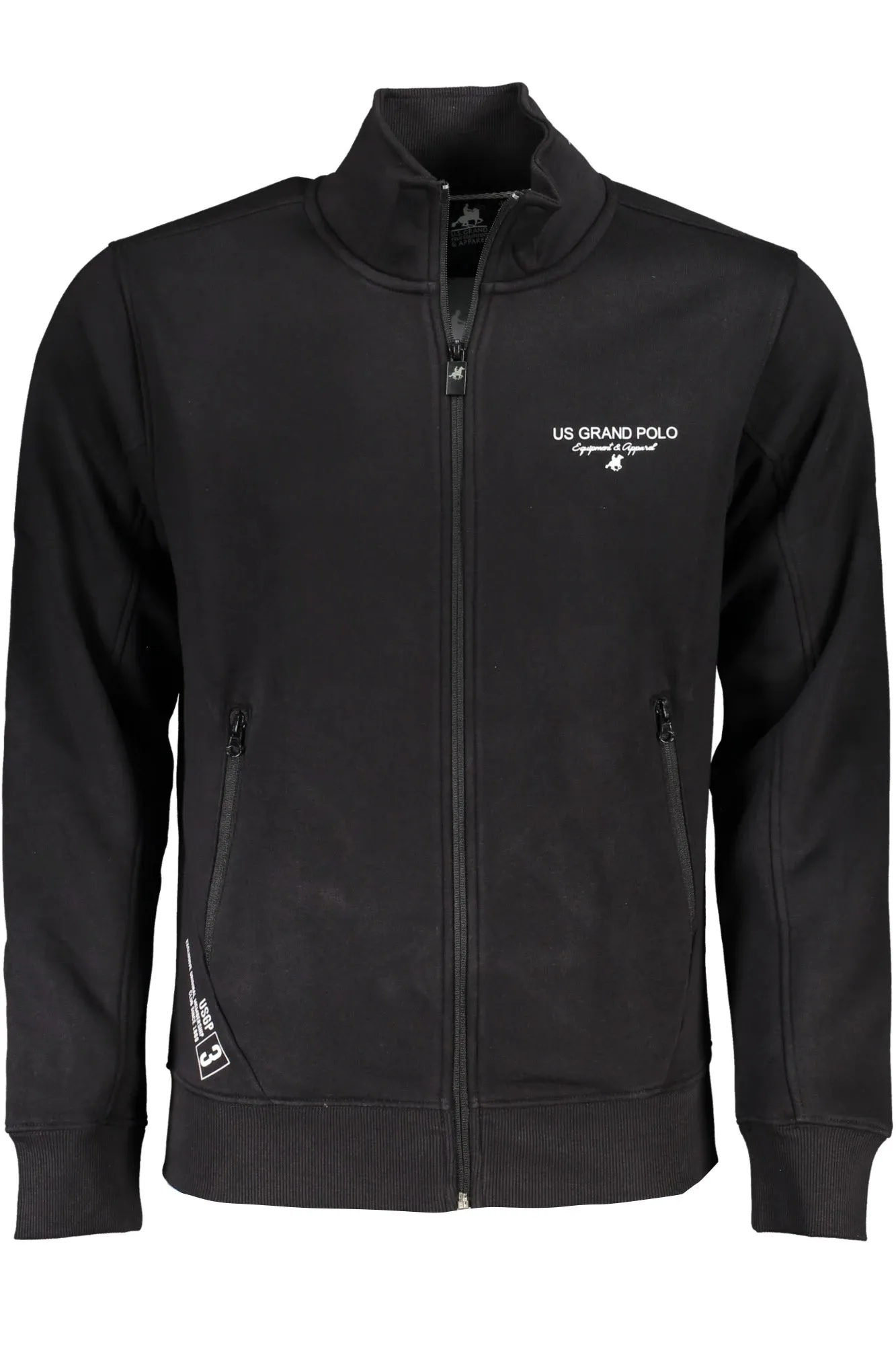 US GRAND MEN S BLACK ZIP-UP SWEATSHIRT sold by Siebentaschen