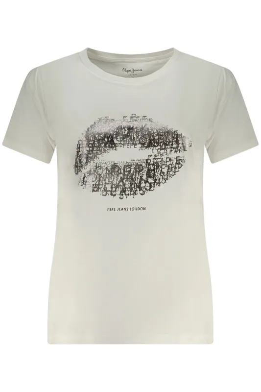 PEPE JEANS WOMEN S SHORT-SLEEVE T-SHIRT WHITE sold by Siebentaschen