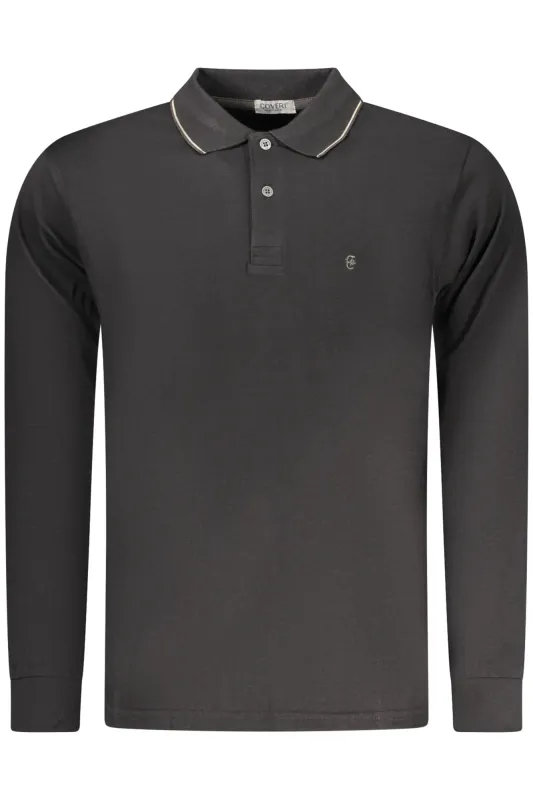 COVERI MOVING MEN S LONG-SLEEVE POLO SHIRT BLACK sold by Siebentaschen
