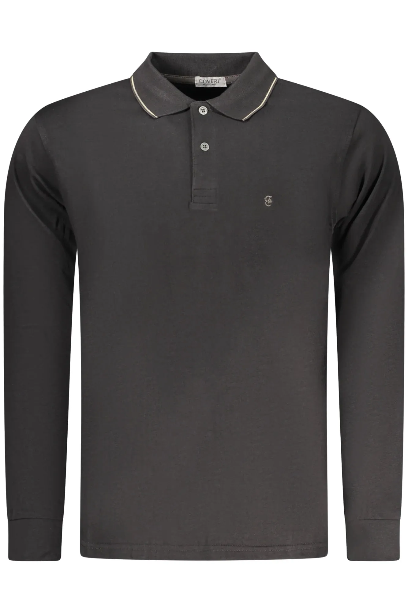 COVERI MOVING MEN S LONG-SLEEVE POLO SHIRT BLACK sold by Siebentaschen