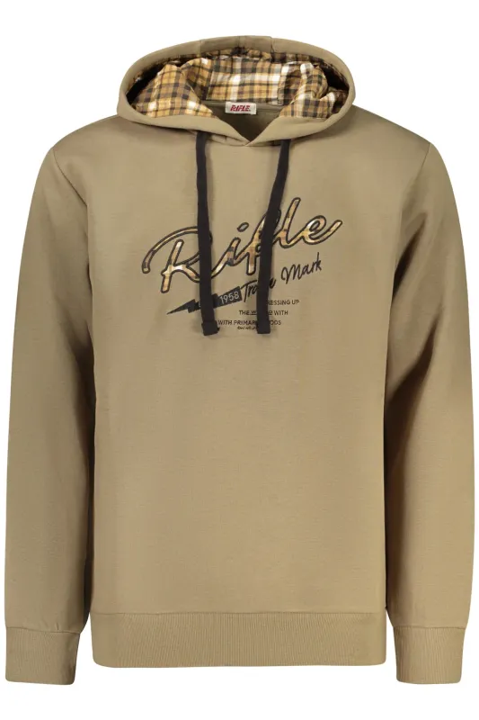 RIFLE MEN S ZIP-UP SWEATSHIRT BROWN sold by Siebentaschen