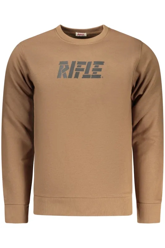 RIFLE MEN S ZIP-UP SWEATSHIRT BROWN sold by Siebentaschen