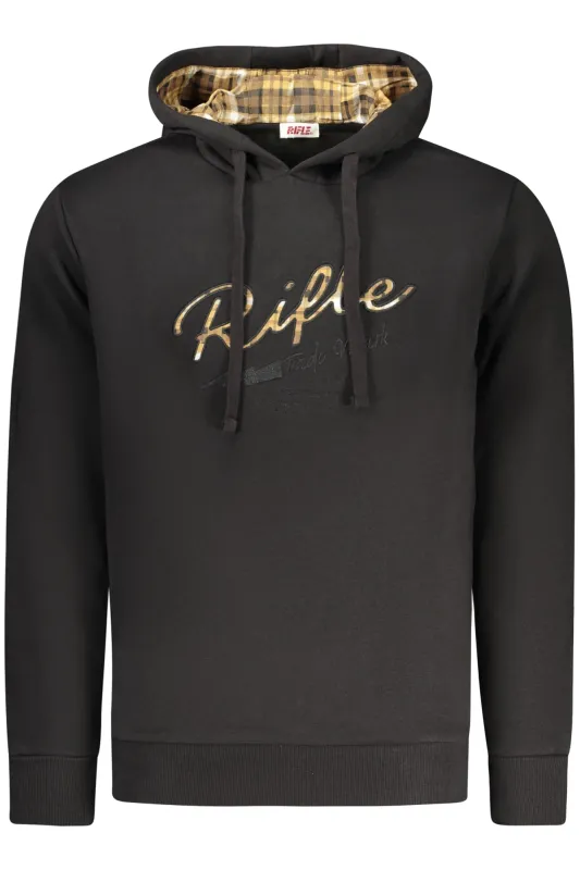 RIFLE MEN S BLACK ZIP-UP SWEATSHIRT made by Siebentaschen
