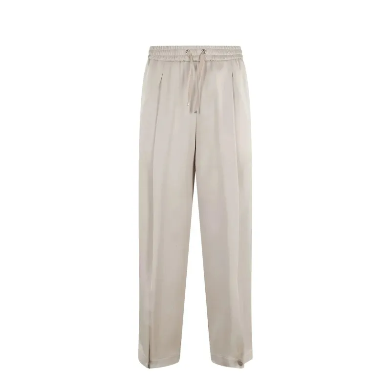 Herno pleated drawstring pants sold by Siebentaschen