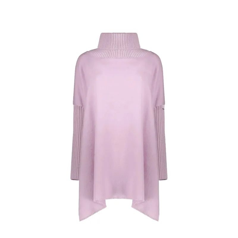 Herno high-collar Asymmetric Poncho sold by Siebentaschen