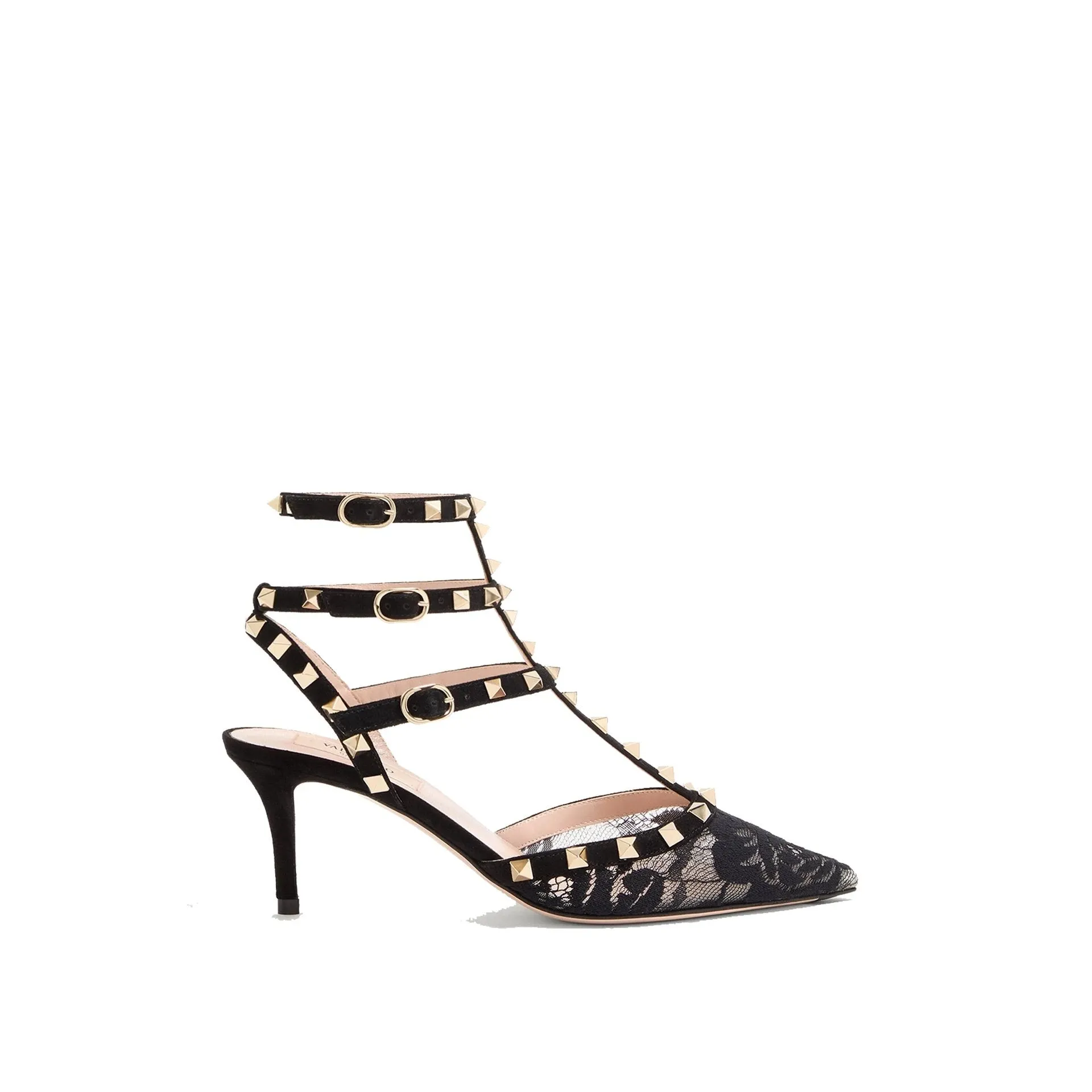 VALENTINO GARAVANI ROCKSTUD Lace Pamps sold by Siebentaschen