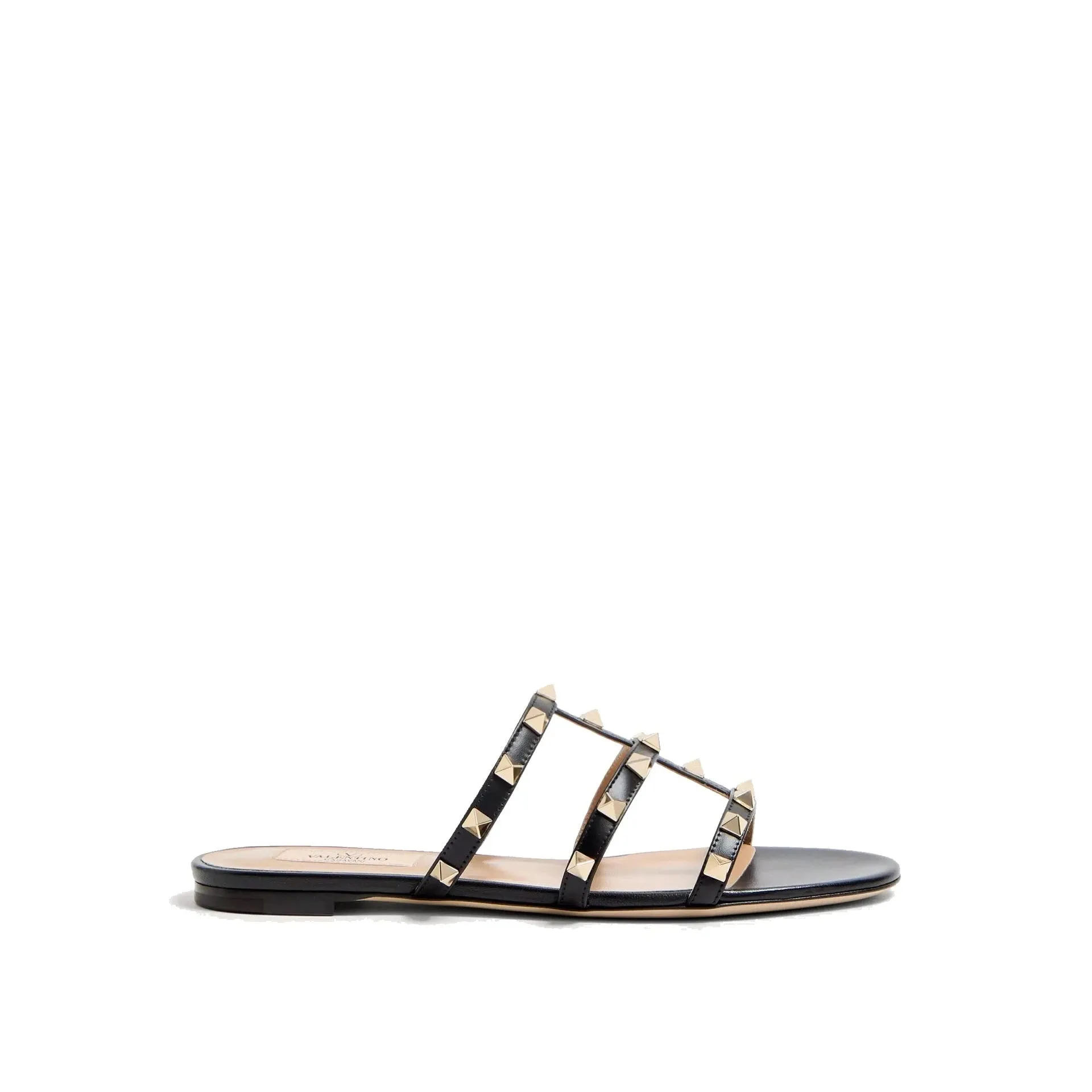 VALENTINO GARAVANI Rockstud Low Slide Sandals sold by Siebentaschen