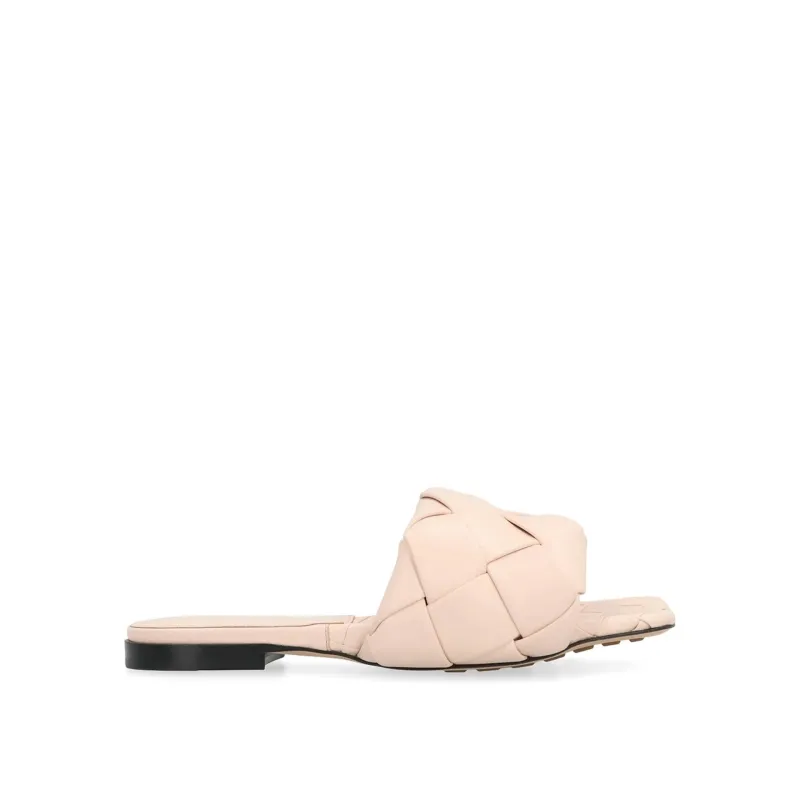Bottega Veneta  Lido Leather Flat Sandals sold by Siebentaschen