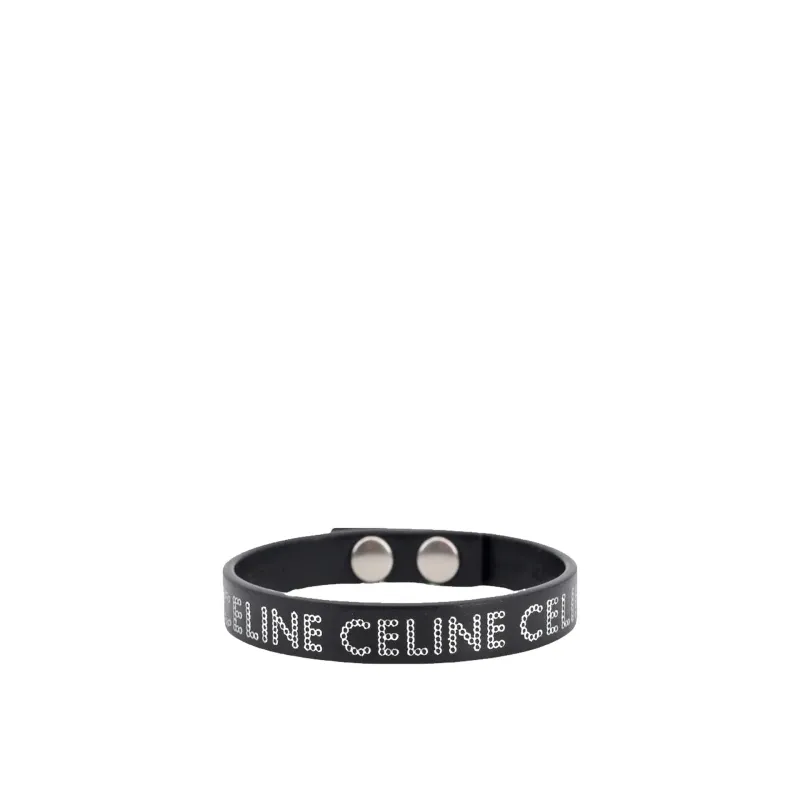 Celine Leather Logo Bracelet made by Celine