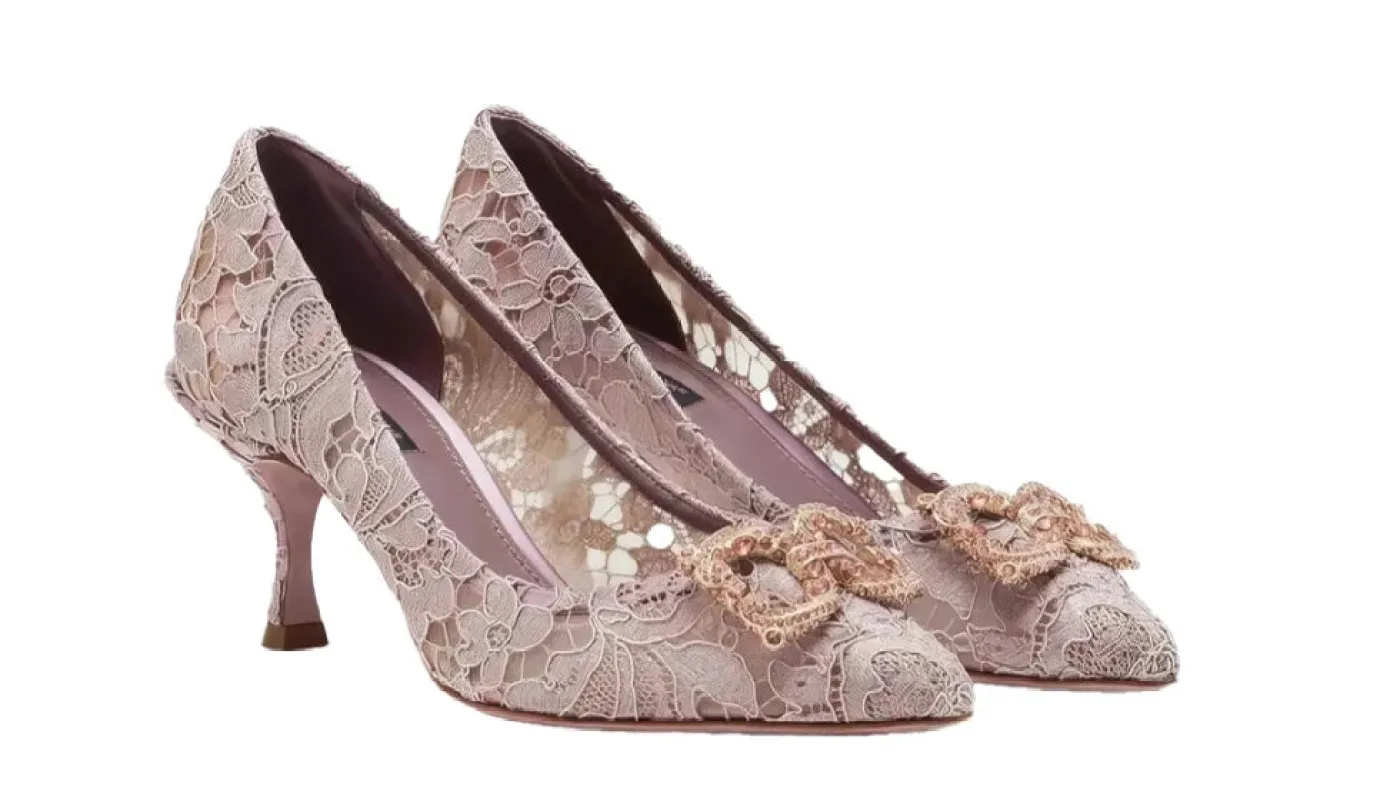 Dolce and Gabbana Women’s Pumps and Heels – Pink sold by Siebentaschen