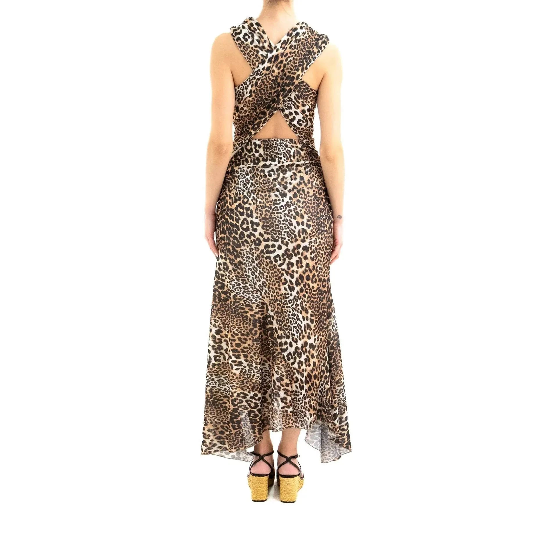 Ganni Marl Mesh Leopard Dress sold by Siebentaschen product image thumbnail 3