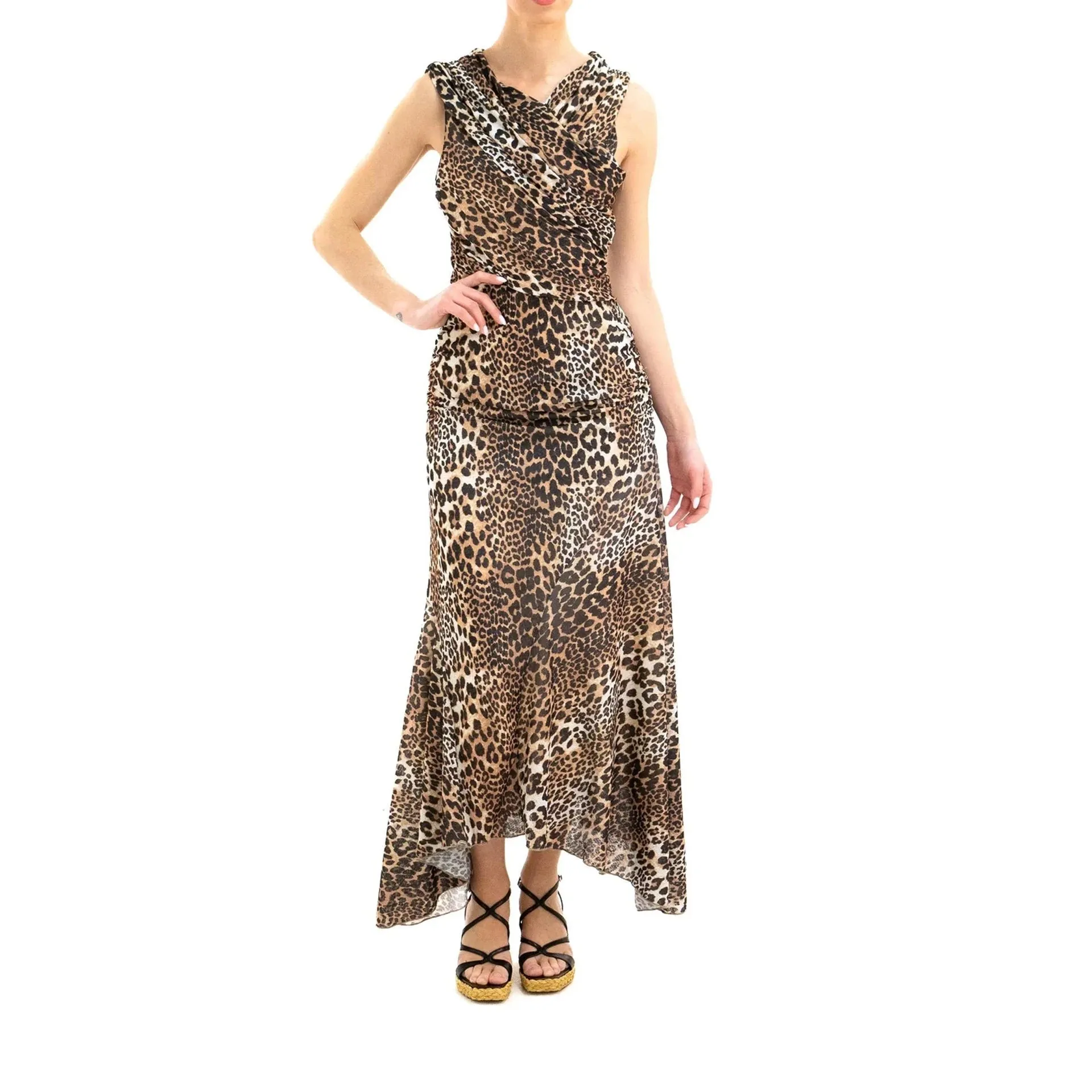 Ganni Marl Mesh Leopard Dress sold by Siebentaschen product image thumbnail 2