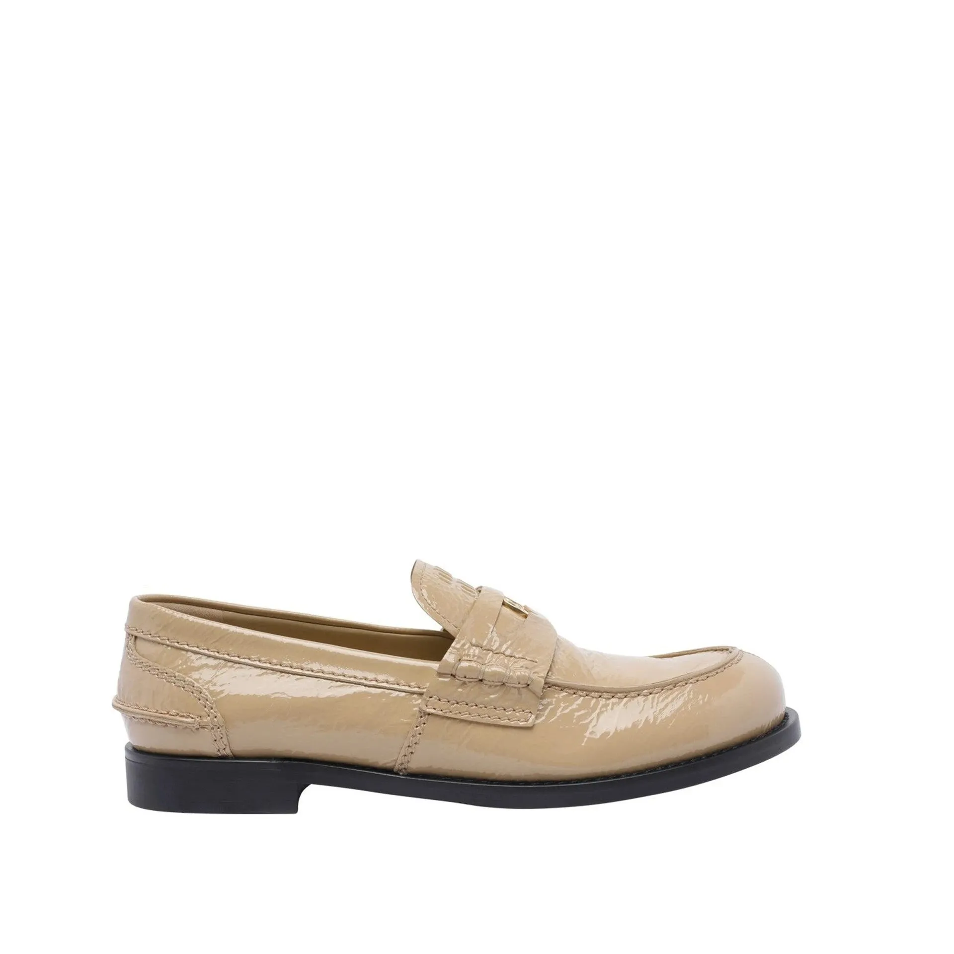 Miu Miu Logo-plaque Suede Loafers sold by Siebentaschen