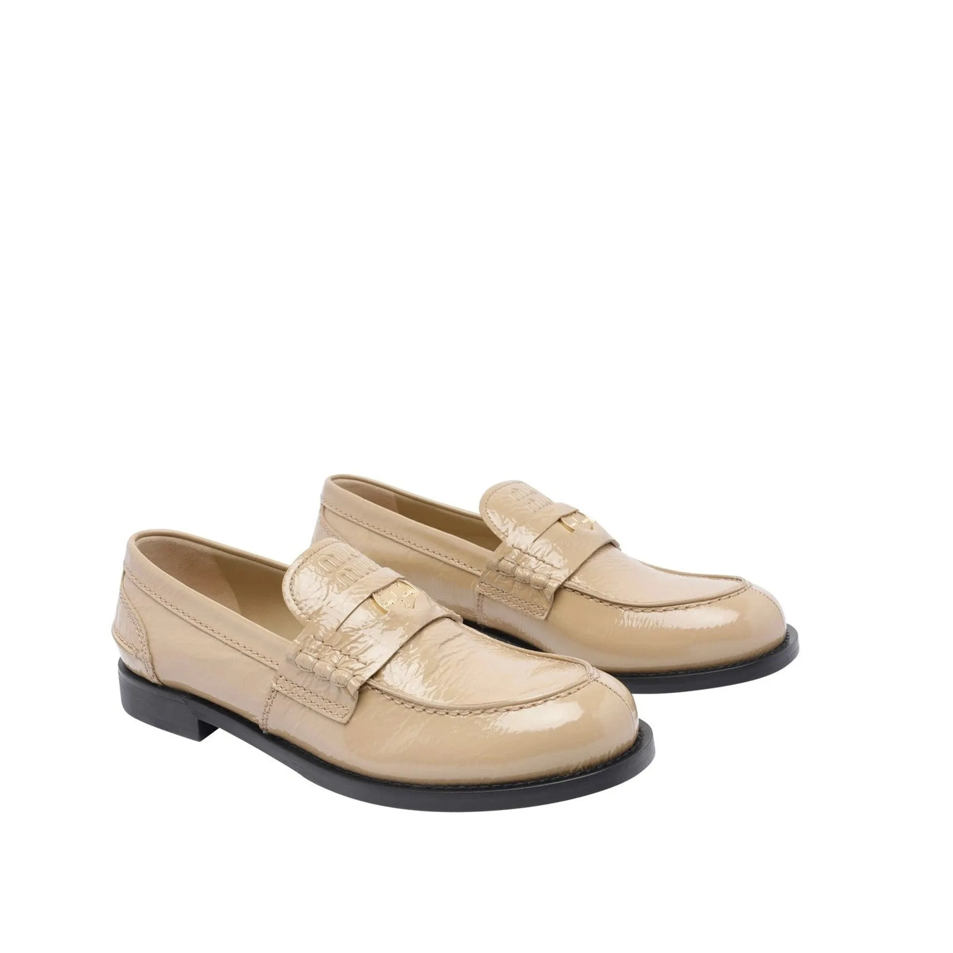 Miu Miu Logo-plaque Suede Loafers sold by Siebentaschen product image thumbnail 2