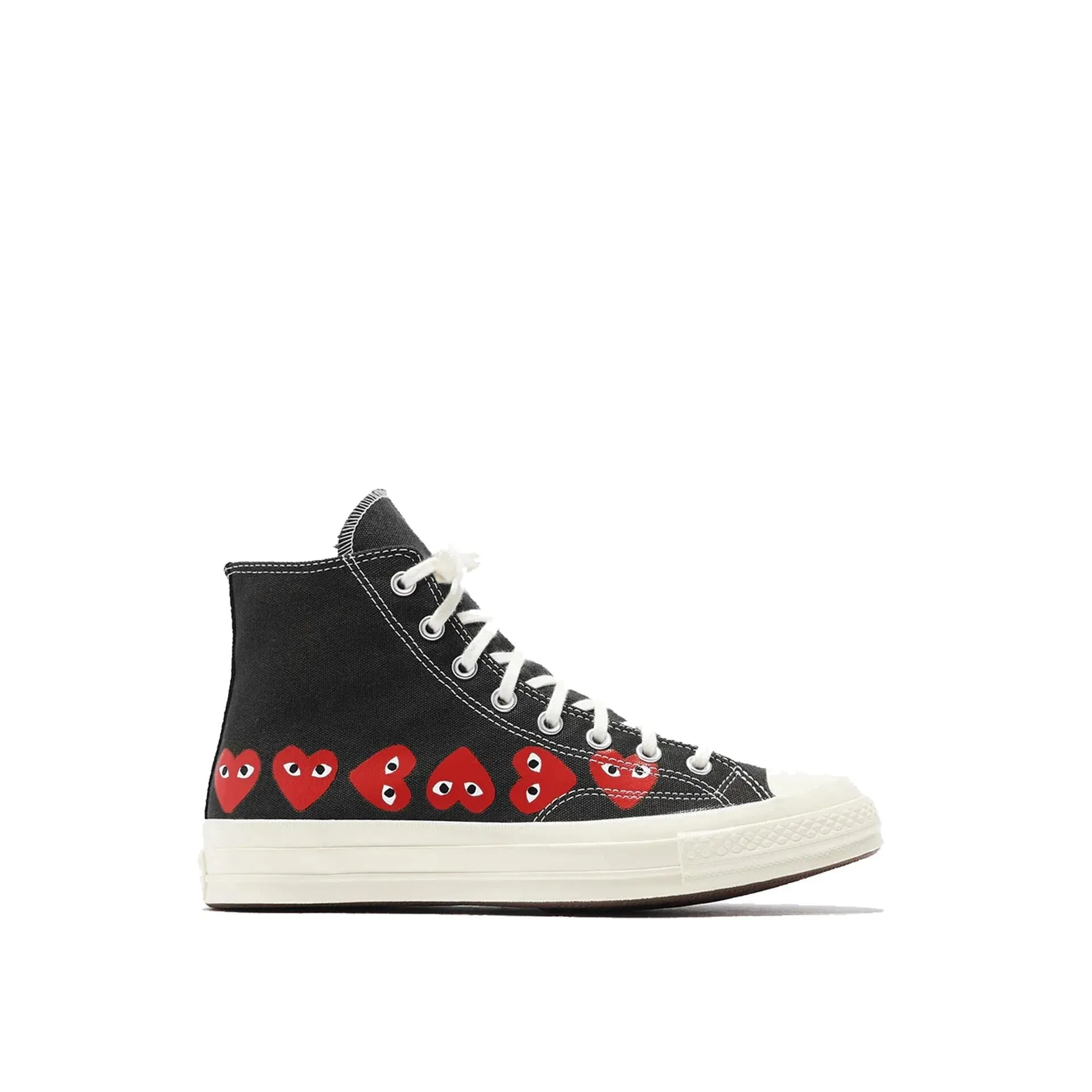 Comme Des Garçons Play x Converse Multi Heart High Top Sneakers sold by Siebentaschen