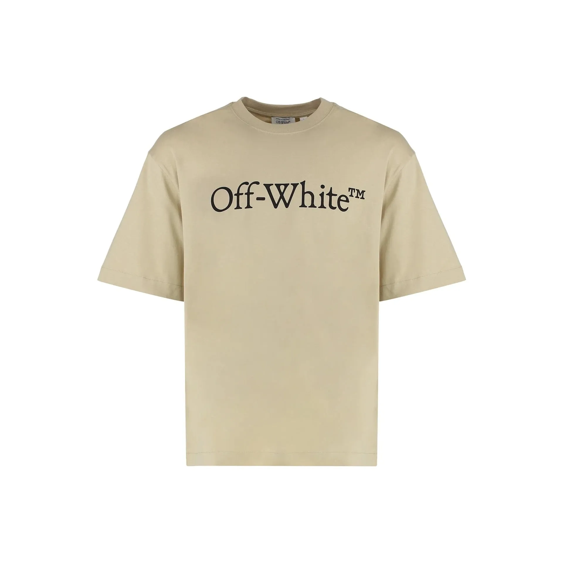 Off-White Cotton Crew-neck T-shirt sold by Siebentaschen product image thumbnail 3