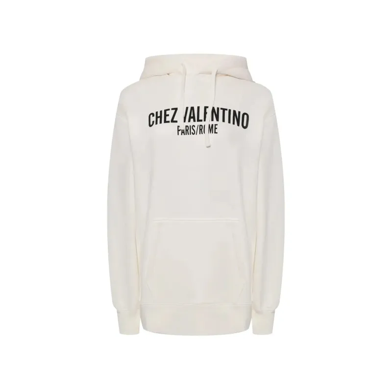 Chez Valentino Cotton Hoodie sold by Siebentaschen