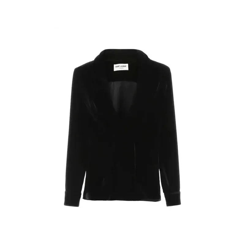 Saint Laurent Velvet Blouse sold by Siebentaschen