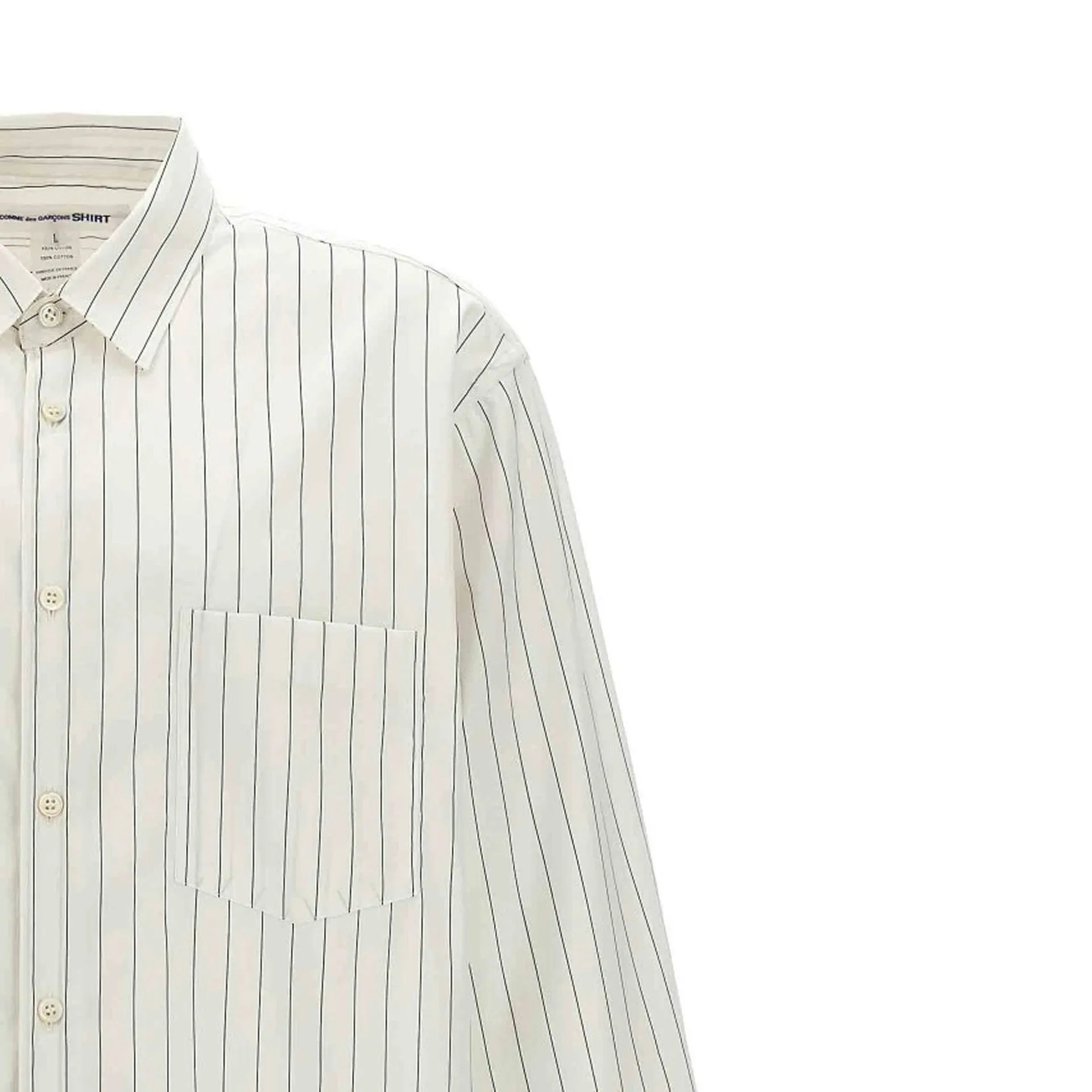Comme Des Garçons Striped Poplin Shirt sold by Siebentaschen product image thumbnail 3
