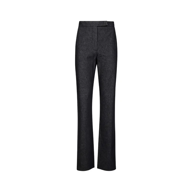 Max Mara Women Galizia Slim Fit Cotton Trousers sold by Siebentaschen